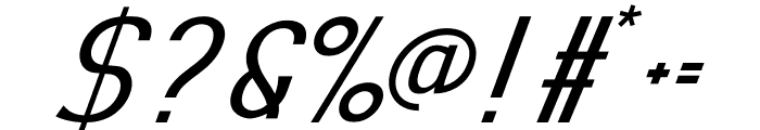 Your Everyday Italic Font OTHER CHARS