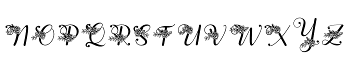 Yuanita Monogram Flower Font UPPERCASE