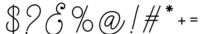 Yullia Signature Regular Font OTHER CHARS