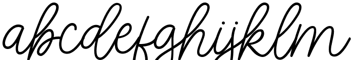 Yullia Signature Regular Font LOWERCASE