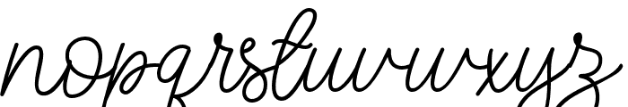 Yullia Signature Regular Font LOWERCASE