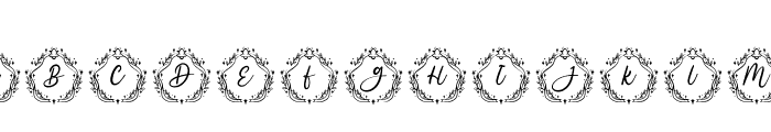 Yuna Christmas Monogram Regular Font UPPERCASE