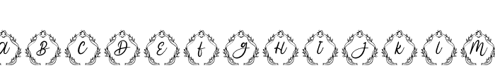 Yuna Christmas Monogram Regular Font LOWERCASE