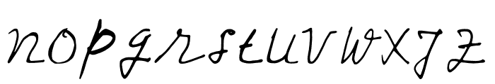 Yuqato Handwriting Alternate Font LOWERCASE