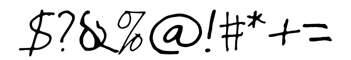 Yuqato Handwriting Font OTHER CHARS