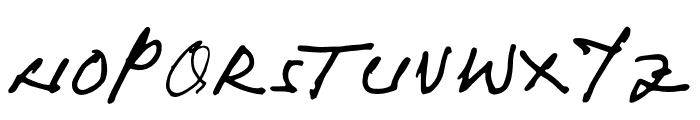 Yuqato Handwriting Font UPPERCASE