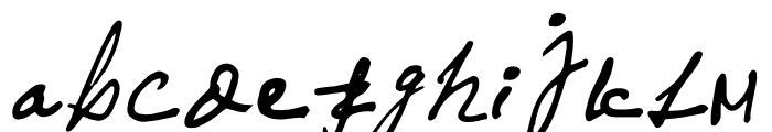 Yuqato Handwriting Font LOWERCASE