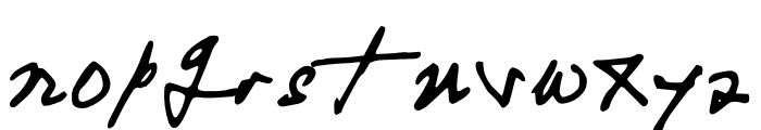 Yuqato Handwriting Font LOWERCASE