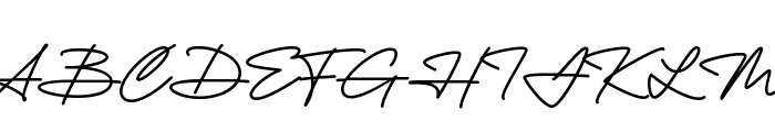 Yustine Signature Font UPPERCASE