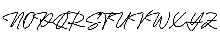 Yustine Signature Font UPPERCASE