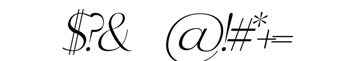 ZELIUM Italic Font OTHER CHARS