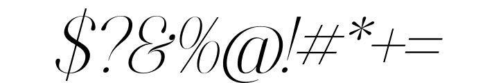 Zackerman Italic Font OTHER CHARS