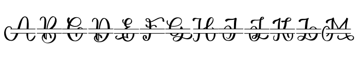 Zafira monogram Font UPPERCASE