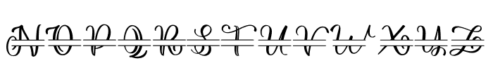 Zafira monogram Font UPPERCASE