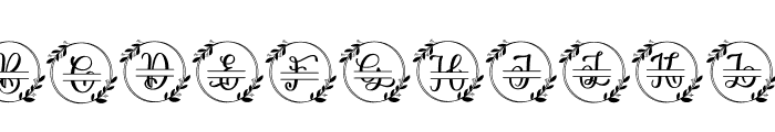 Zafira monogram Font LOWERCASE