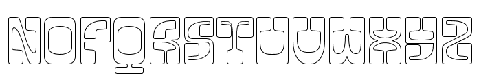 Zagelah Outline Font UPPERCASE