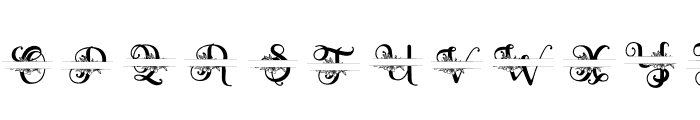 Zahiya Monogram Split Font UPPERCASE