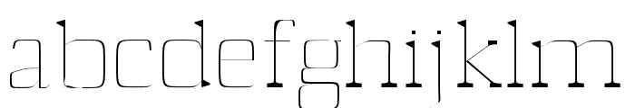 Zahra-Thin Font LOWERCASE