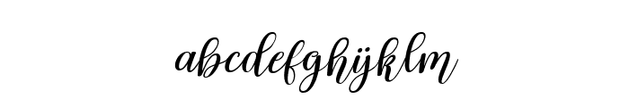 Zakiya Slant Regular Font LOWERCASE