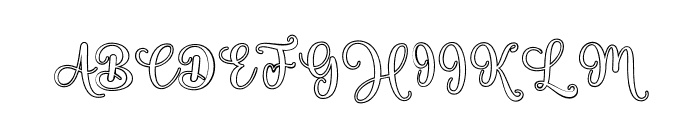 ZakiyaOutline-Regular Font UPPERCASE
