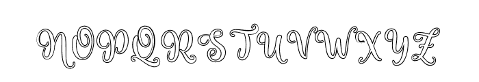 ZakiyaOutline-Regular Font UPPERCASE
