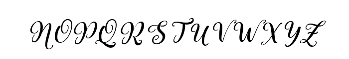 ZakiyaSlant-Regular Font UPPERCASE