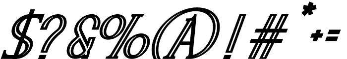 Zaklady Italic Font OTHER CHARS