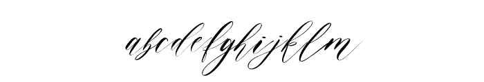 Zalthana Script Font LOWERCASE