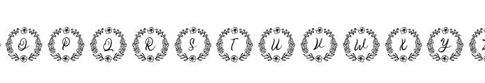 Zanida Flower Monogram Font UPPERCASE