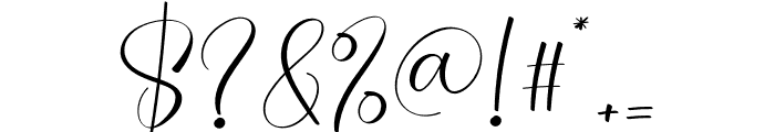 Zanitha Signature Font OTHER CHARS