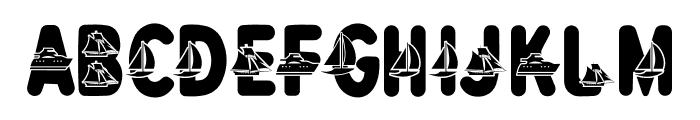 Zany Route Boat Font UPPERCASE