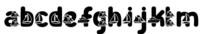 Zany Route Boat Font LOWERCASE
