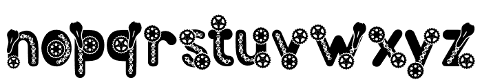 Zany Route Gear Font LOWERCASE