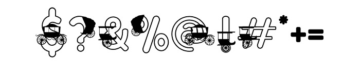 Zany Route Wagon Font OTHER CHARS