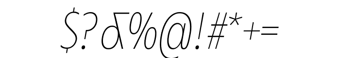 Zariantz Grotesk Variable Thin Italic Font OTHER CHARS