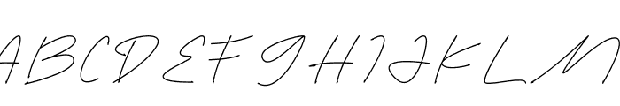 Zavilla Signature Font UPPERCASE