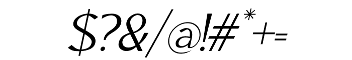 Zebardon Italic Font OTHER CHARS