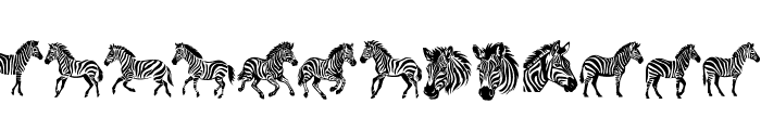 Zebra Bundle Font UPPERCASE