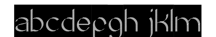 Zebra Cross-Inverse Font LOWERCASE