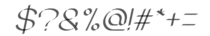 Zebra Cross Italic Font OTHER CHARS