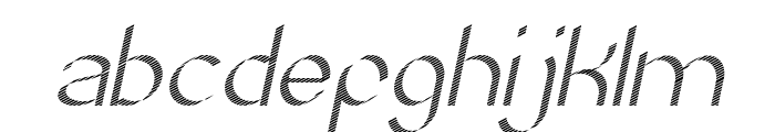 Zebra Cross Italic Font LOWERCASE