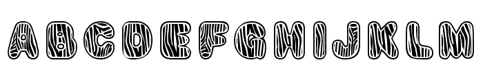 Zebra Skin Font Regular Font UPPERCASE