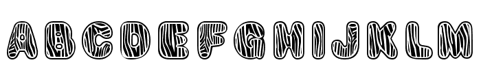 Zebra Skin Font Regular Font LOWERCASE