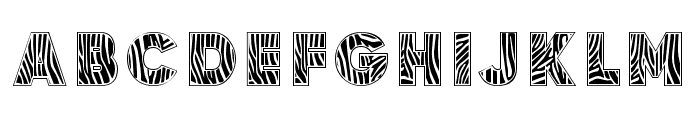 Zebra Skin Themed Font 1 Reg Font UPPERCASE