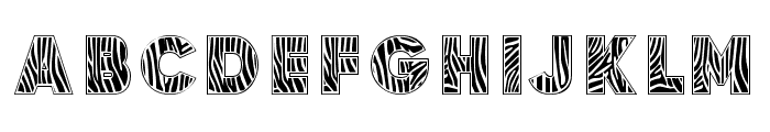 Zebra Skin Themed Font 1 Reg Font LOWERCASE