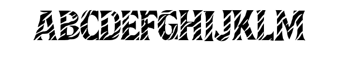 Zebra Stripe By Squeeb  Regular Font UPPERCASE