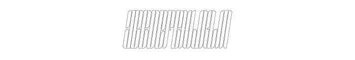 Zephyrus Outline Italic Font UPPERCASE