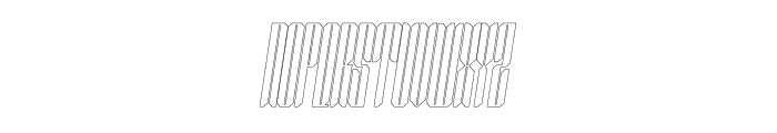 Zephyrus Outline Italic Font UPPERCASE