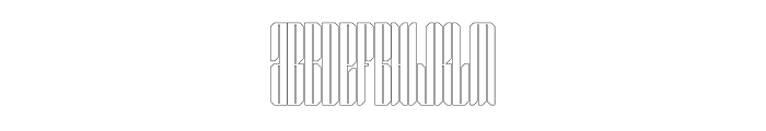 Zephyrus Outline Font LOWERCASE