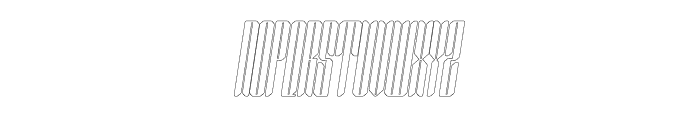 Zephyrus Rounded Outline Italic Font UPPERCASE